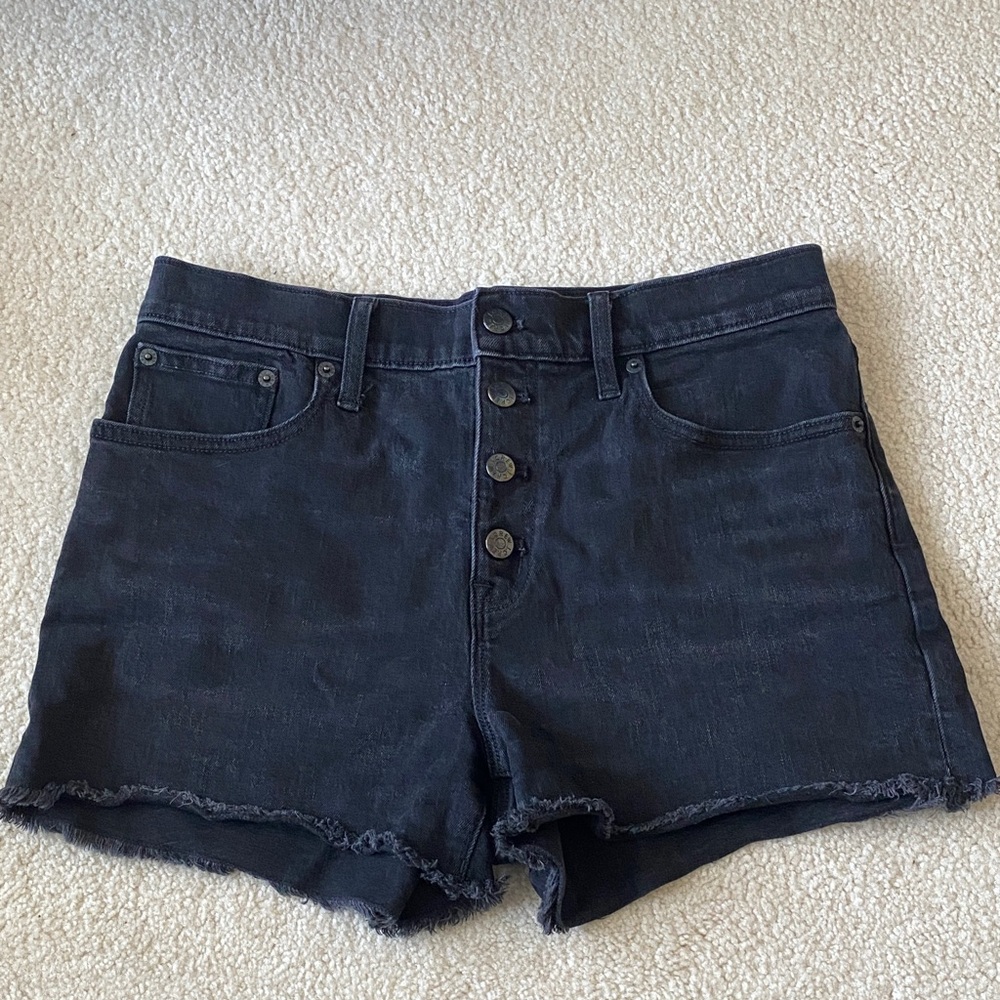 J Crew Black Denim Shorts 28